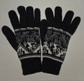 Peruvian Alpaca Gloves black, grey, white Adult