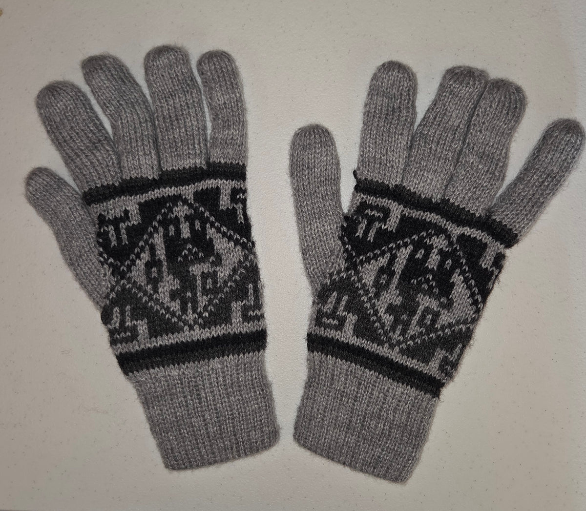 Peruvian Gloves light grey Adult