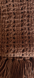 Freya Brown Alpaca Scarf Crochet