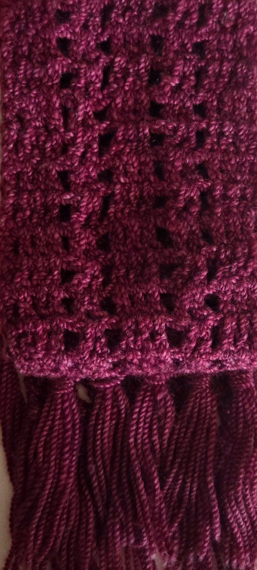 Cranberry Alpaca Scarf crochet