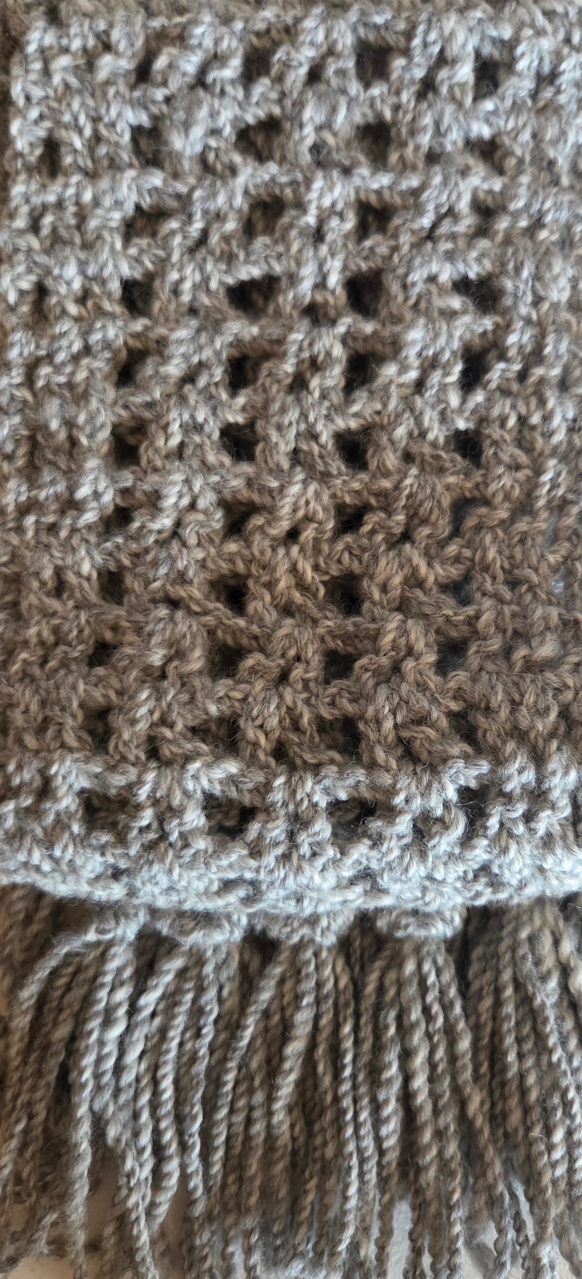 Grey Alpaca Scarf Crochet