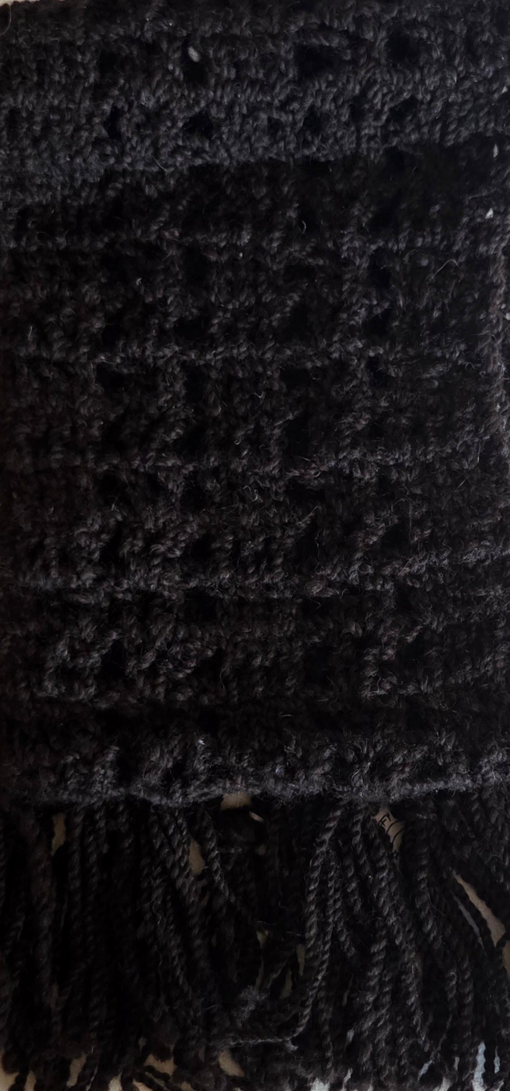 Bay Black Alpaca Scarf Crochet