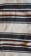 Alpaca Blanket White with black & brown