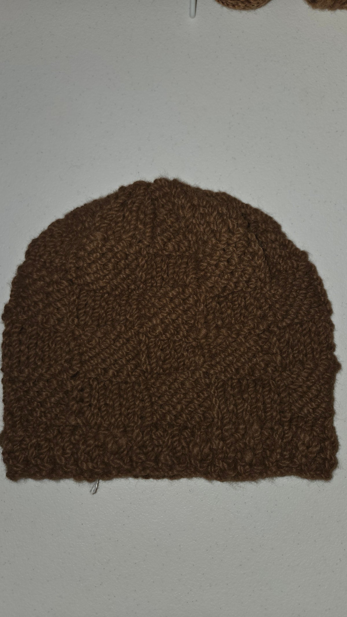 100% Alpaca handcrafted basket weave beanie Adult brown