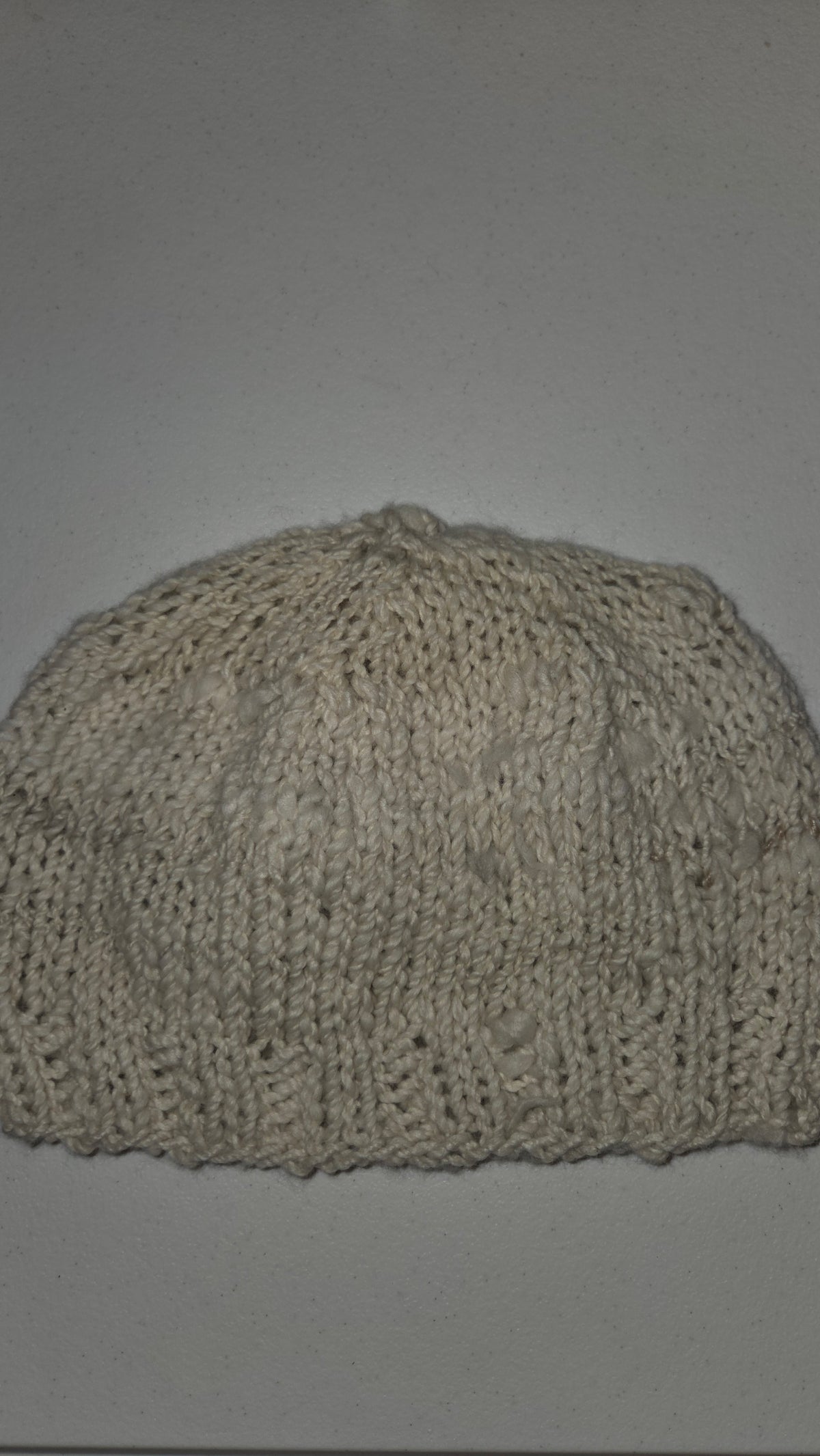 100% Alpaca Beanie natural white